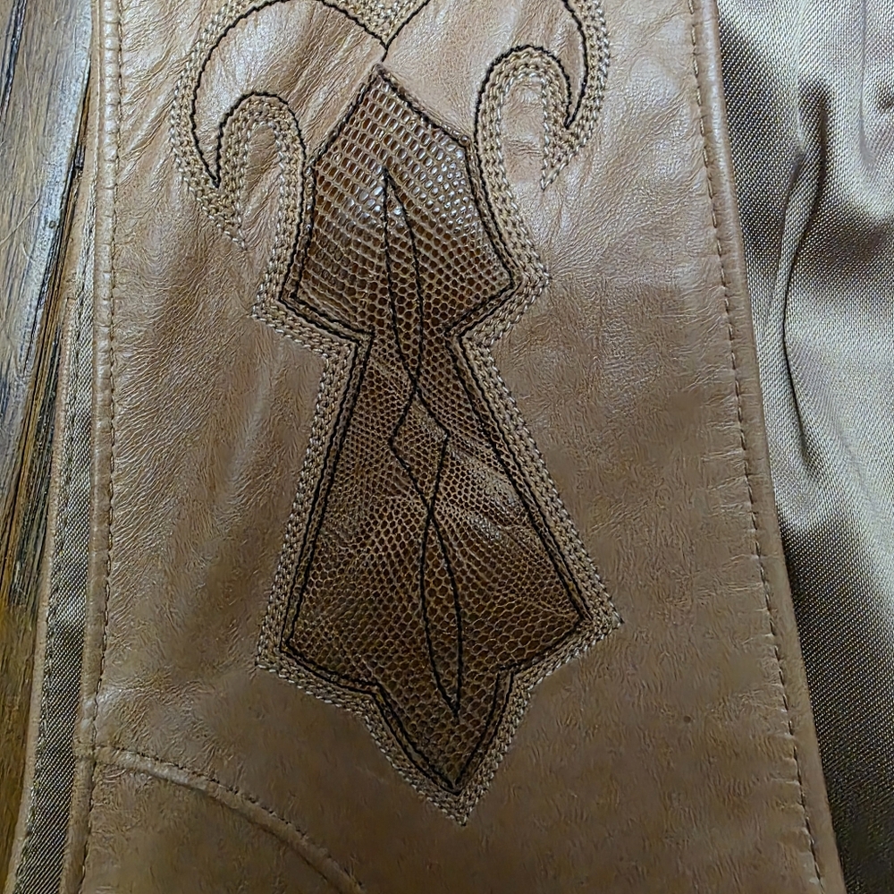 Scully Tan Leather Vest for Men - Picture 4 of 4